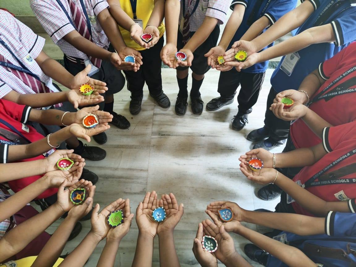 Students learning at Dream India School Uluberia